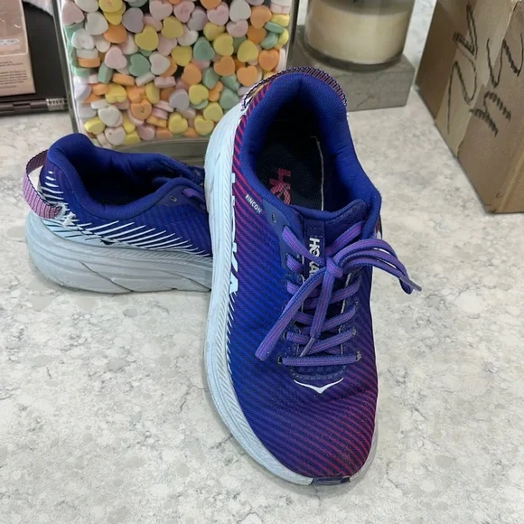 Hoka Vibrant Purple and Blue Sneakers - Picture 2 of 7